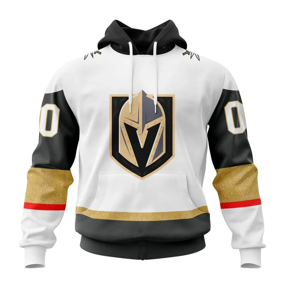 Vegas Golden Knights Personalized White Away Kits All Over Print Hoodie Style 51725