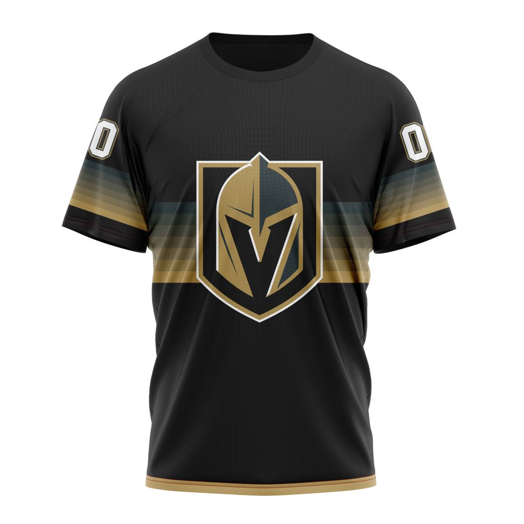Vegas Golden Knights Special Black And Gradient Design Personalized Name And Number T-Shirt Oregontrailrvpk Shirt