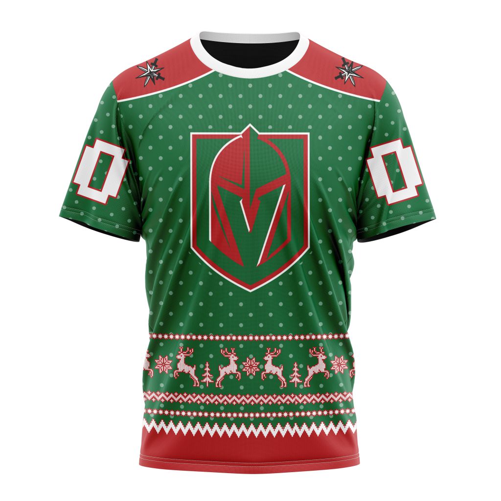 Vegas Golden Knights Special Christmas Apparel Personalized Name And Number T-Shirt Oregontrailrvpk Shirt