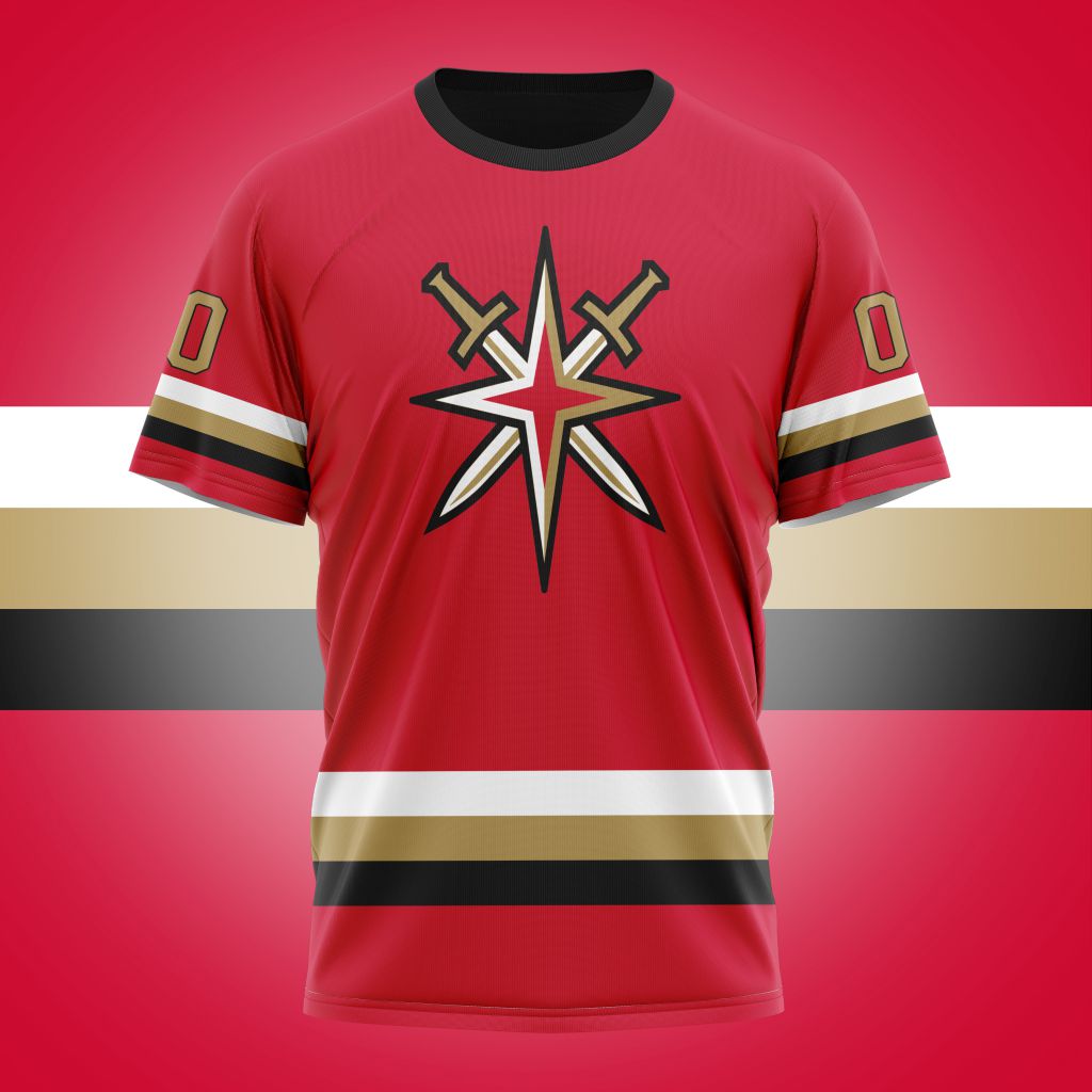 Vegas Golden Knights Special Colour Rush Design 01 Personalized Name And Number T-Shirt Oregontrailrvpk Shirt