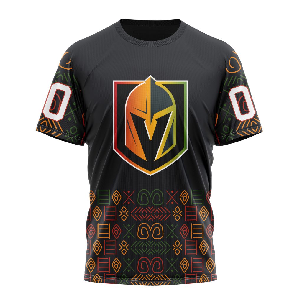Vegas Golden Knights Special Design For Black History Month 01 Personalized Name And Number T-Shirt Oregontrailrvpk Shirt