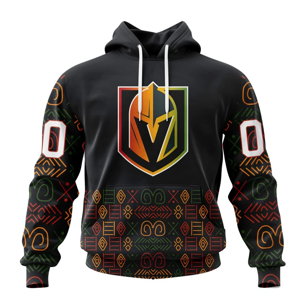 Vegas Golden Knights Special Design For Black History Month All Over Print Hoodie Style 98962