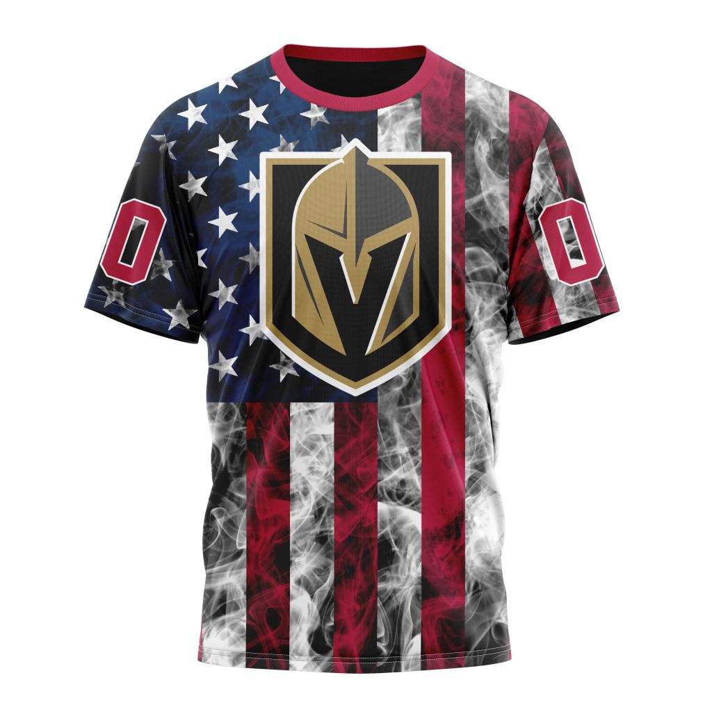 Vegas Golden Knights Special Design For Independence Day The Fourth Of July 01 Personalized Name And Number T-Shirt Oregontrailrvpk Shirt