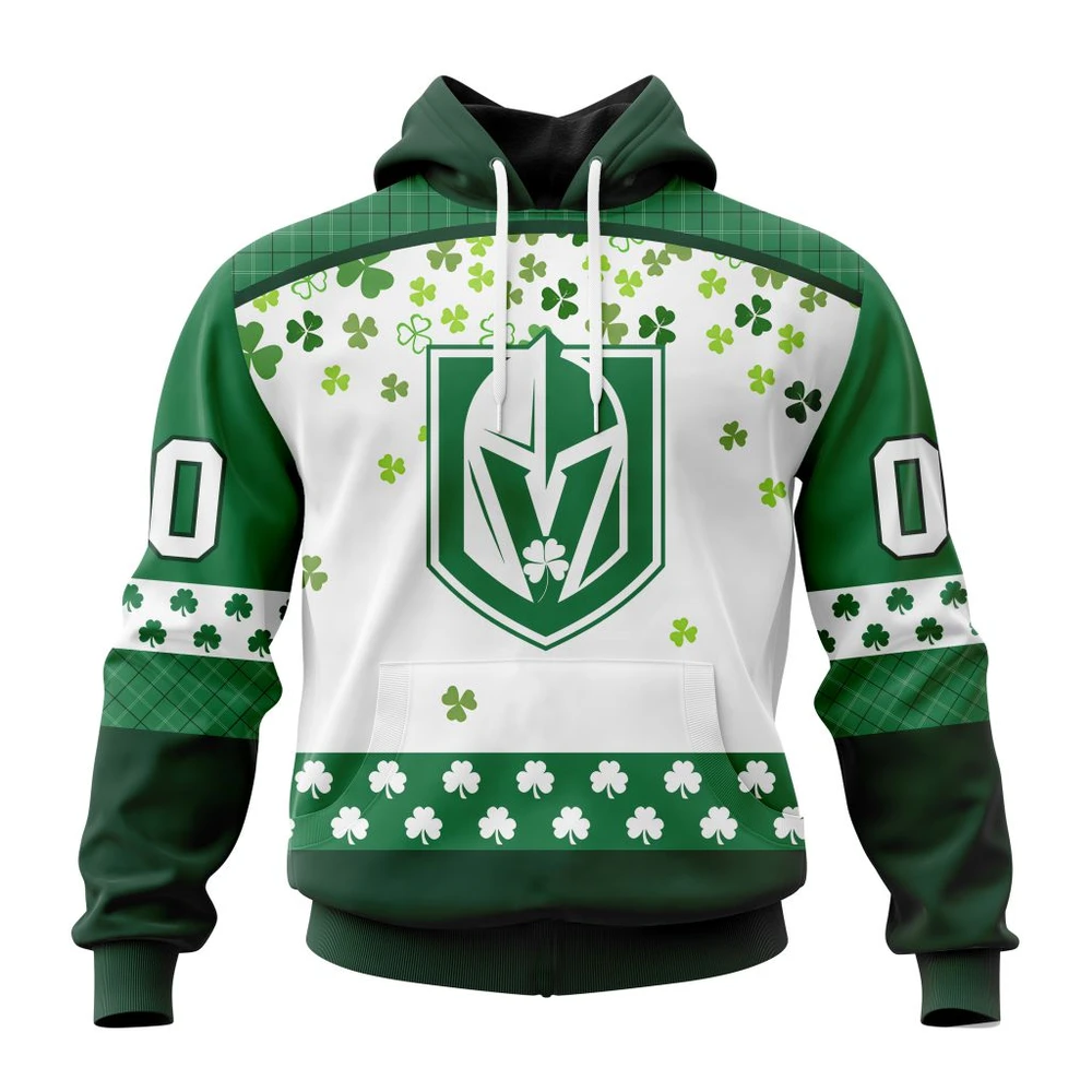 Vegas Golden Knights Special Design For St. Patrick Day All Over Print Hoodie Style 71042
