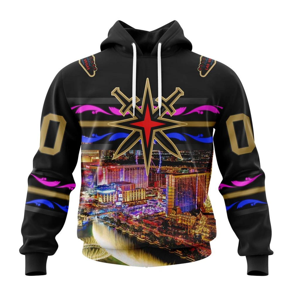 Vegas Golden Knights Special Design With Las Vegas Strip All Over Print Hoodie Style 94277