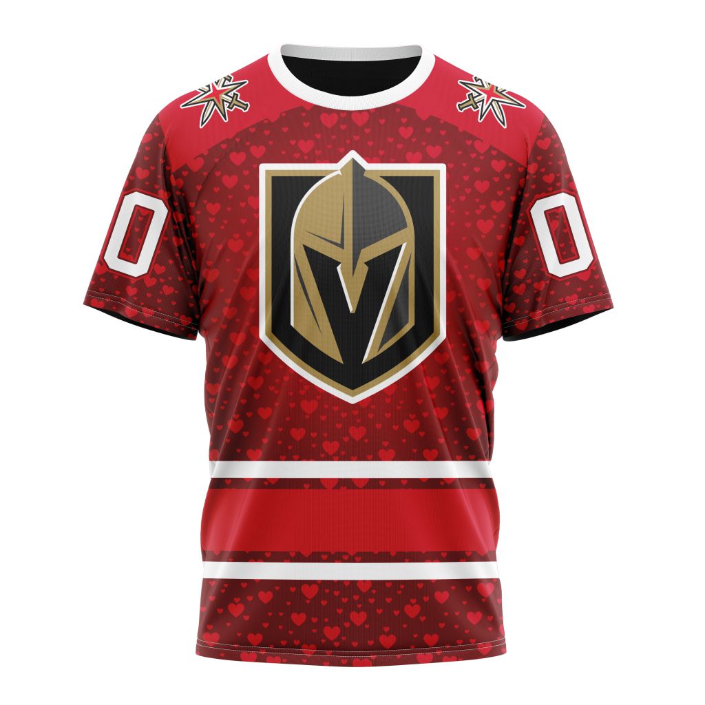 Vegas Golden Knights Special Gift For Valentines Day 01 Personalized Name And Number T-Shirt Oregontrailrvpk Shirt