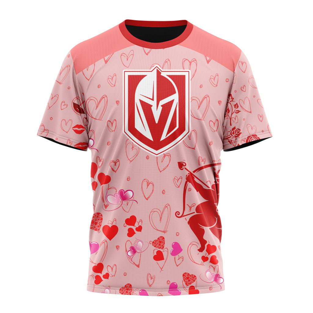 Vegas Golden Knights Special Gift For Valentines Day 02 Personalized Name And Number T-Shirt Oregontrailrvpk Shirt