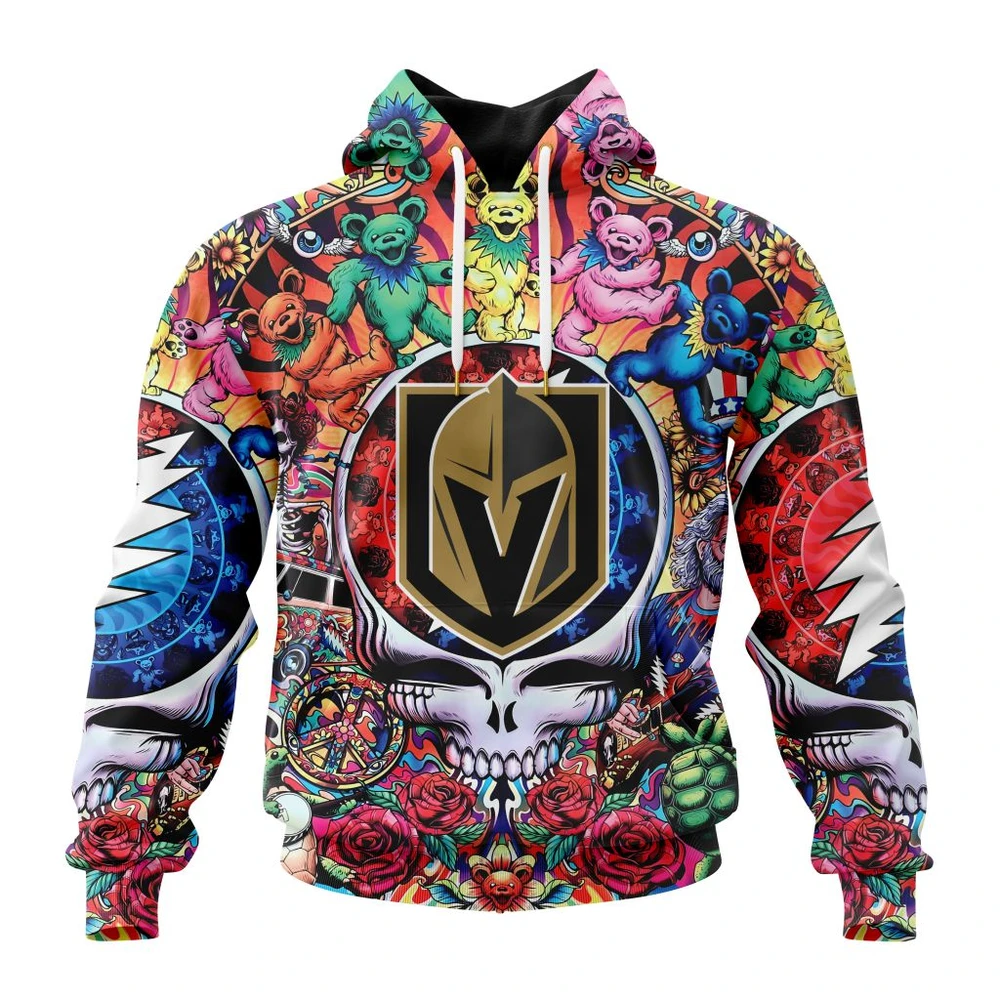 Vegas Golden Knights Special Grateful Dead Design All Over Print Hoodie Style 20154