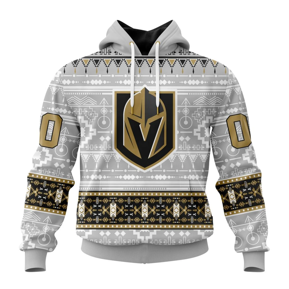 Vegas Golden Knights Special Native Design All Over Print Hoodie Style 26518