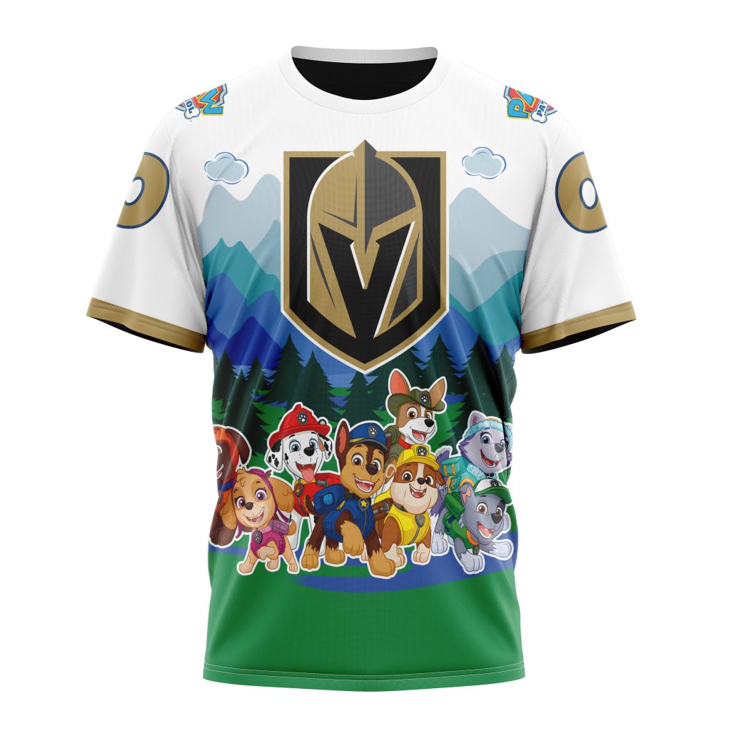 Vegas Golden Knights Special Paw Patrol Design 01 Personalized Name And Number T-Shirt Oregontrailrvpk Shirt