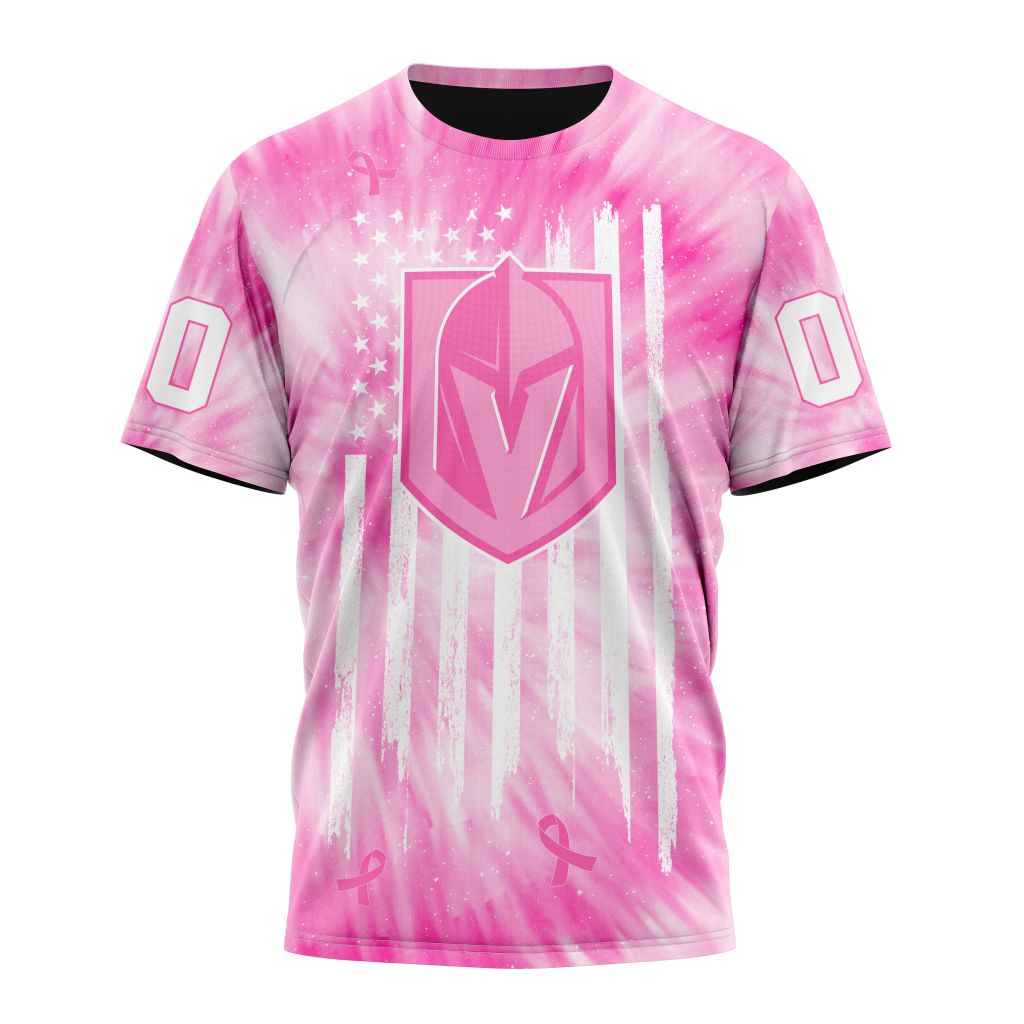 Vegas Golden Knights Special Pink Tie-Dye Personalized Name And Number T-Shirt Oregontrailrvpk Shirt