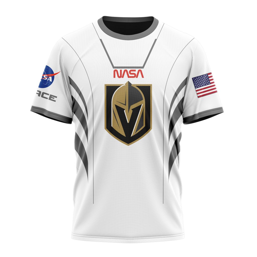 Vegas Golden Knights Special Space Force NASA Astronaut Design Personalized Name And Number T-Shirt Oregontrailrvpk Shirt