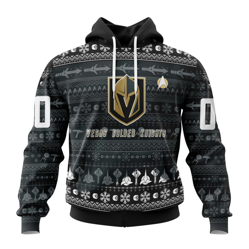 Vegas Golden Knights Special Star Trek Design All Over Print Hoodie Style 79186