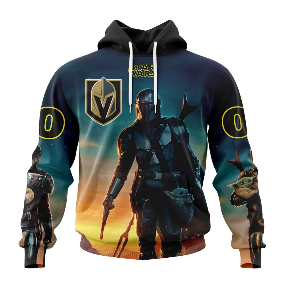 Vegas Golden Knights Special Star Wars The Mandalorian Design All Over Print Hoodie Style 60180
