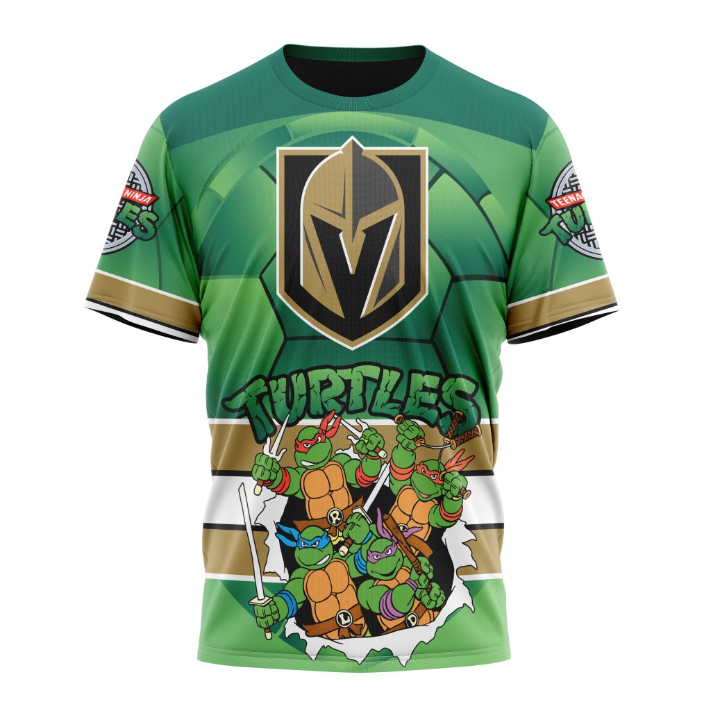 Vegas Golden Knights Special Teenage Mutant Ninja Turtles Design 02 Personalized Name And Number T-Shirt Oregontrailrvpk Shirt