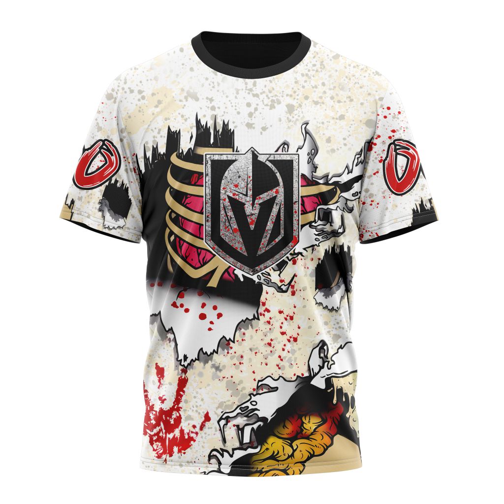 Vegas Golden Knights Special Zombie For Halloween Personalized Name And Number T-Shirt Oregontrailrvpk Shirt