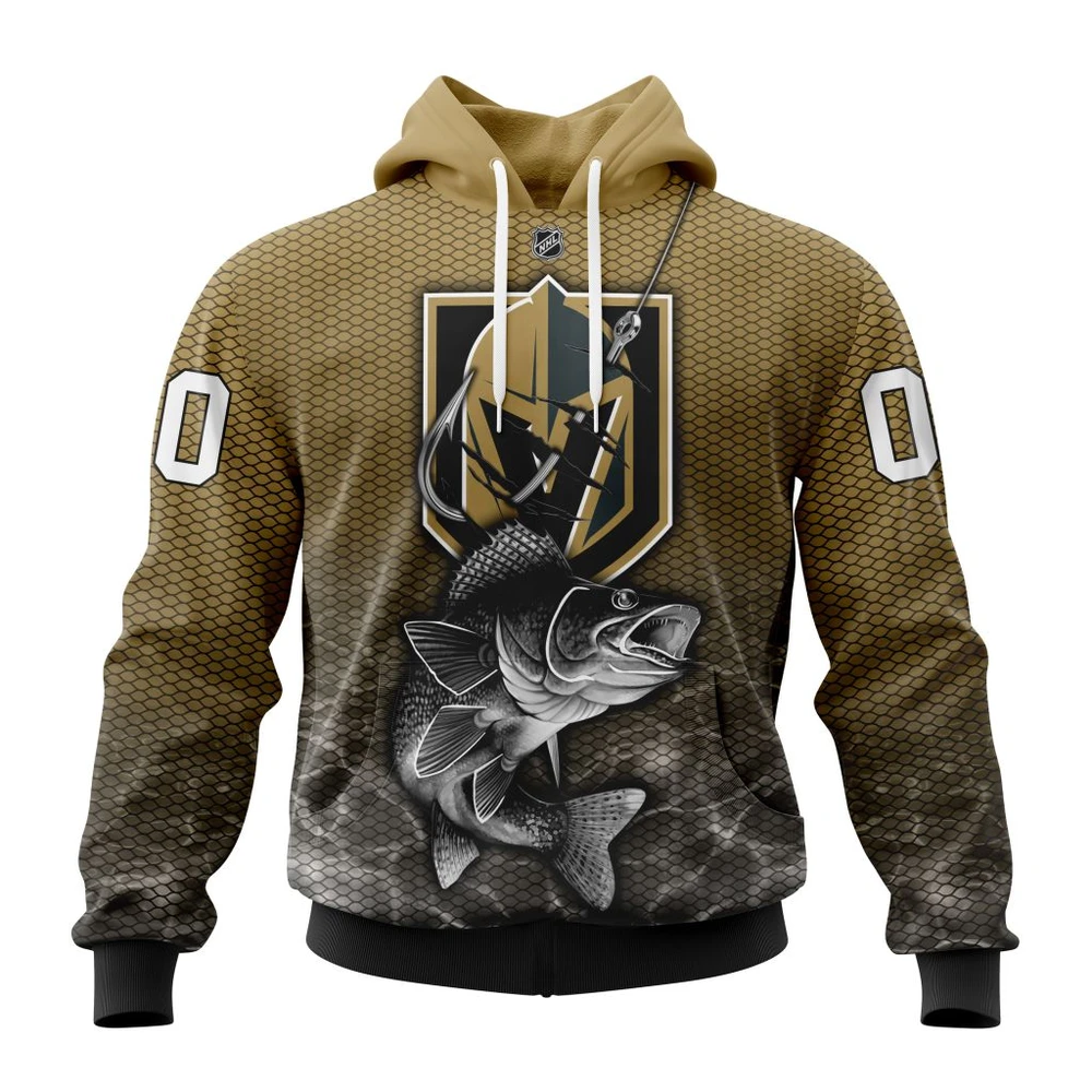 Vegas Golden Knights Specialized Fishing All Over Print Hoodie Style 33840