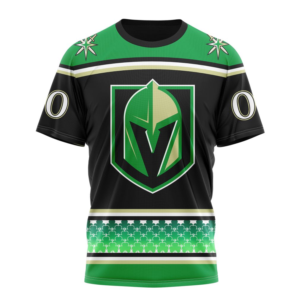Vegas Golden Knights Specialized Hockey Celebrate St Patrick's Day Personalized Name And Number T-Shirt Oregontrailrvpk Shirt