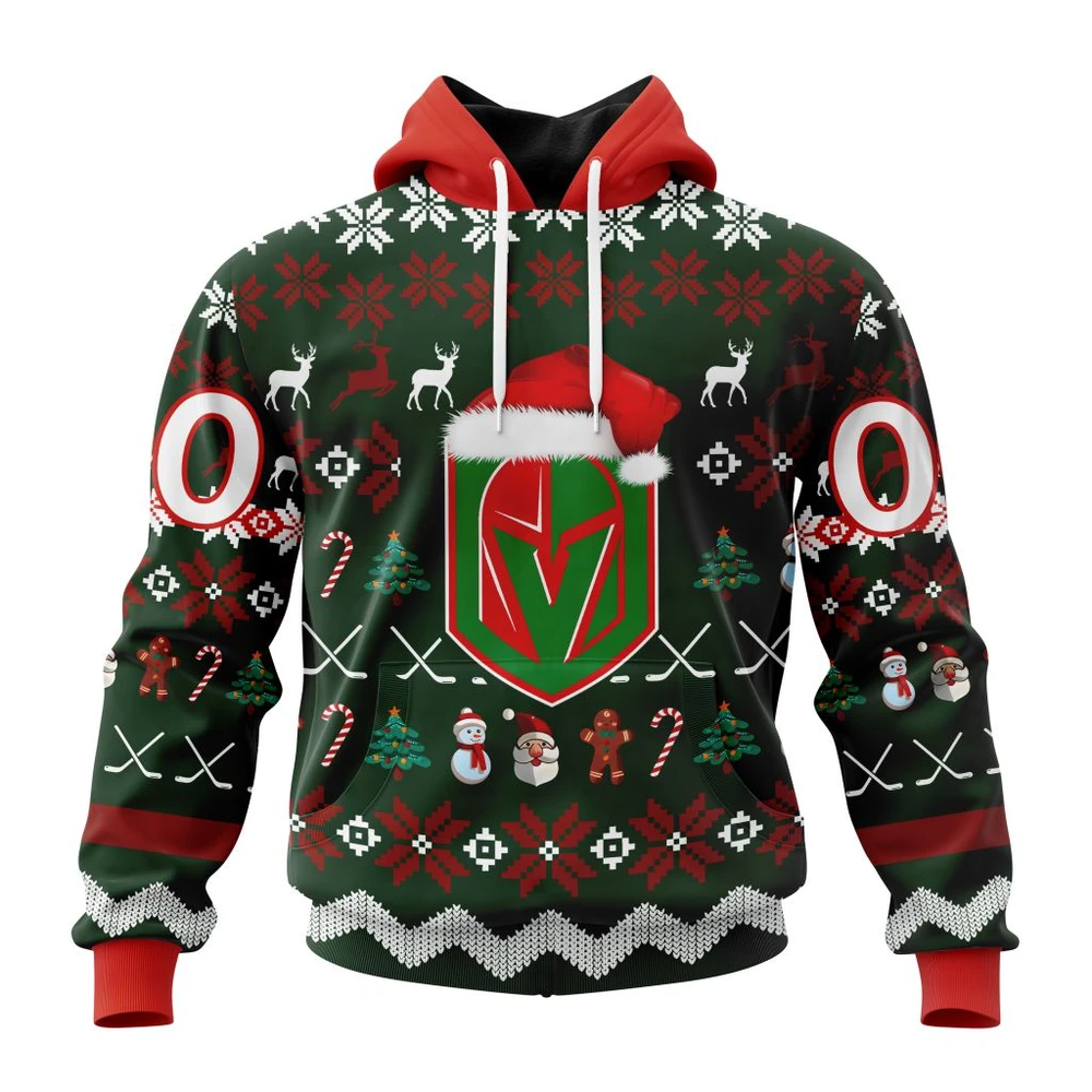 Vegas Golden Knights Specialized Unisex Christmas Is Coming All Over Print Hoodie Style 89079