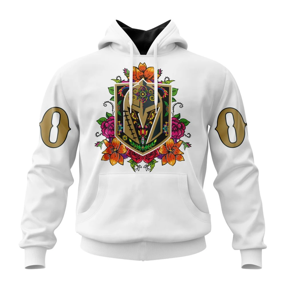 Vegas Golden Knights Specialized Unisex Kits Dia De Muertos All Over Print Hoodie Style 68469