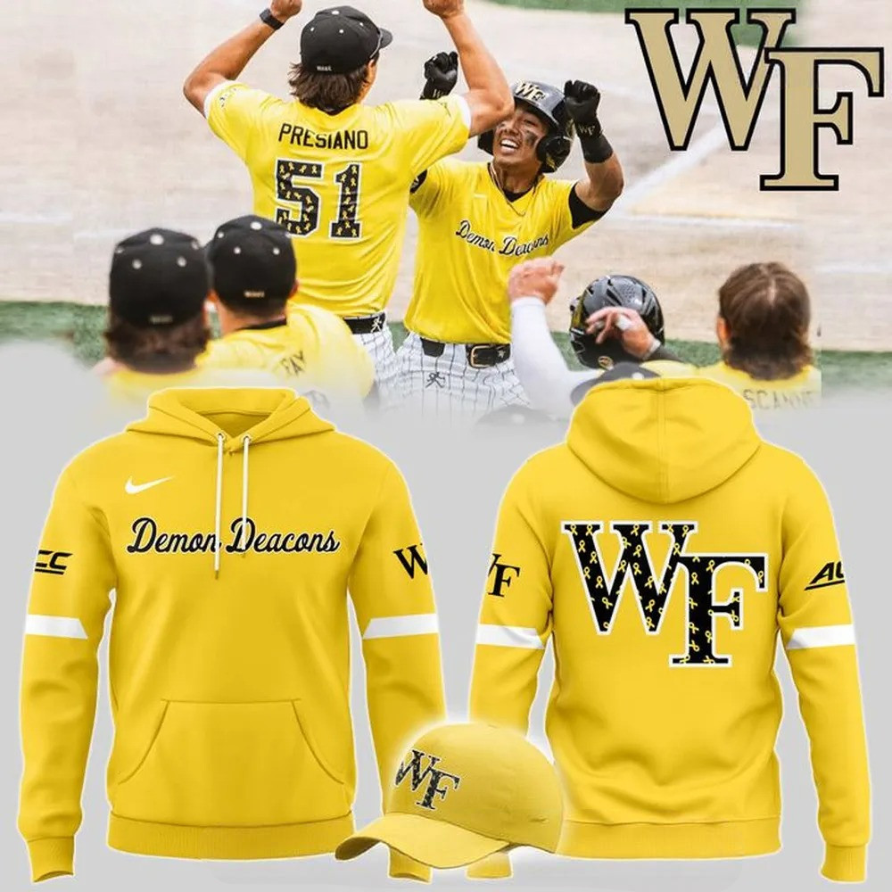 Wake Forest Demon Deacons 2025 Limited Yellow Hoodie Gifts For Boyfriend