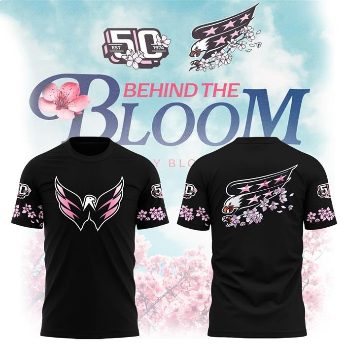 Washington Capital Cherry Bloom 2025 T-Shirt Black Great Gifts For Hockey Fans Oregontrailrvpk Shirt