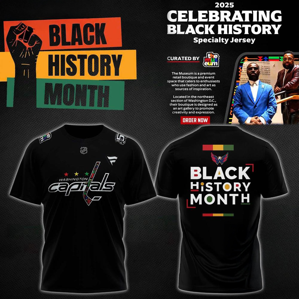 Washington Capitals 2025 NHL Black Month History Specialty Hoodie Gifts For Hockey Enthusiasts Oregontrailrvpk Shirt