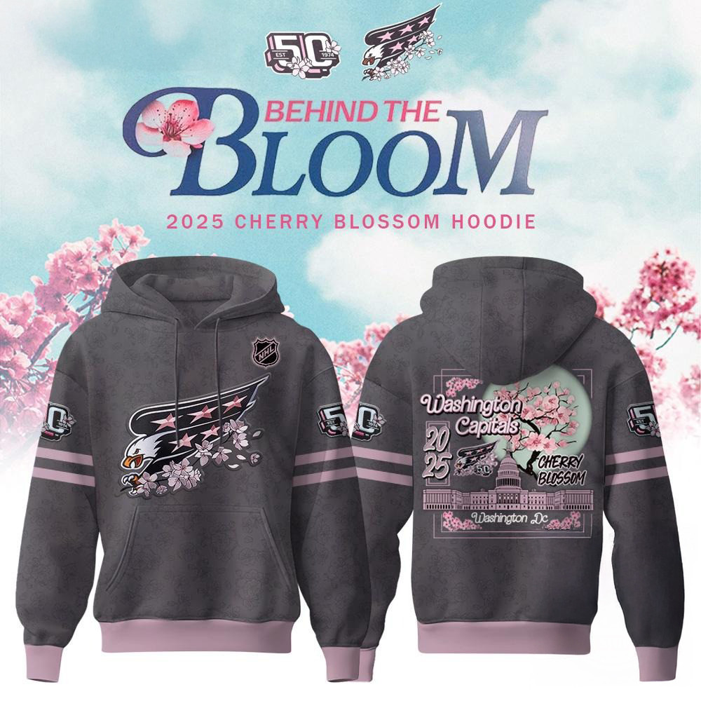 Washington Capitals 50th Anniversary Cherry Blossom Hoodie Ice Hockey