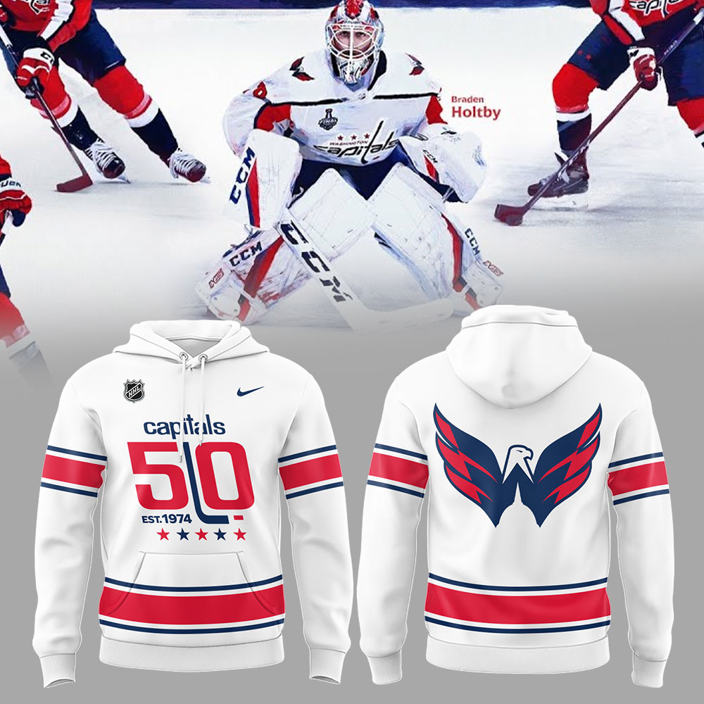 Washington Capitals 50Th Anniversary Hoodie Cool Gifts For Ice Hockey Players
