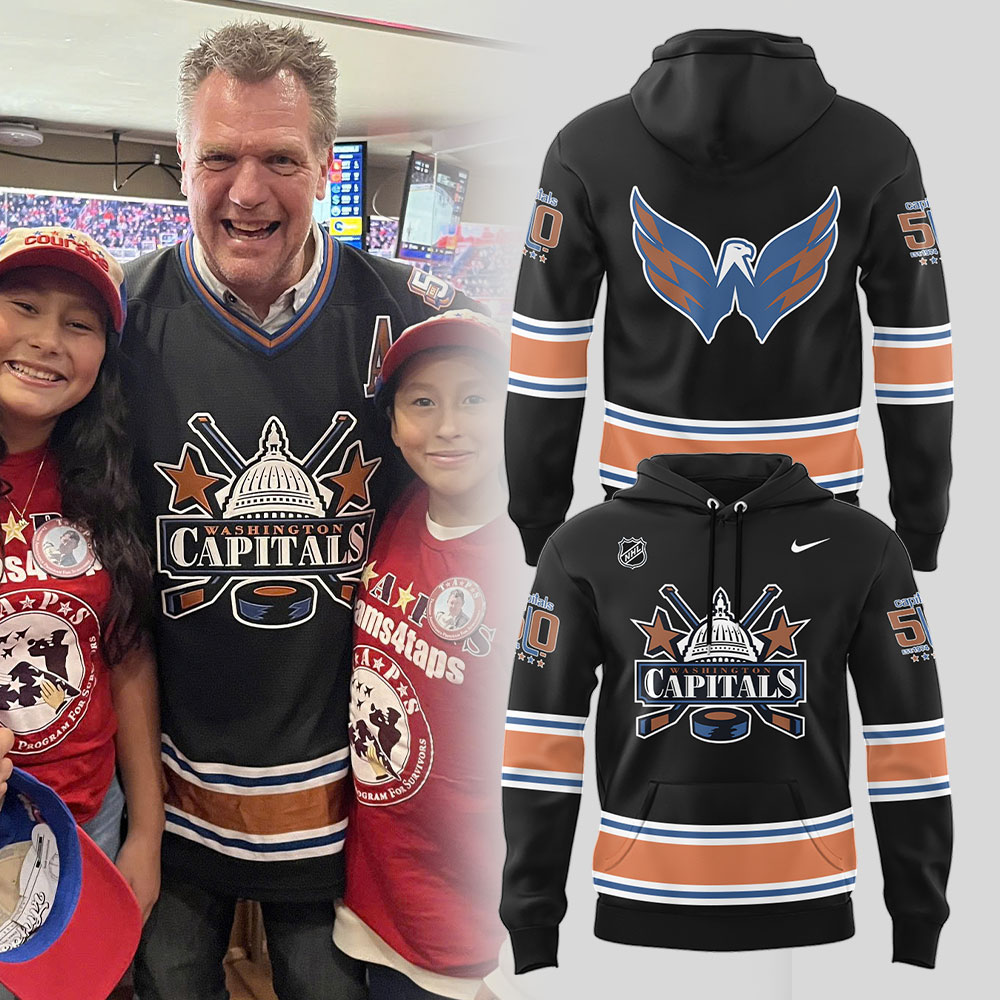 Washington Capitals 50Th Anniversary Hoodie Senior Night Gifts For Ice Hockey Players