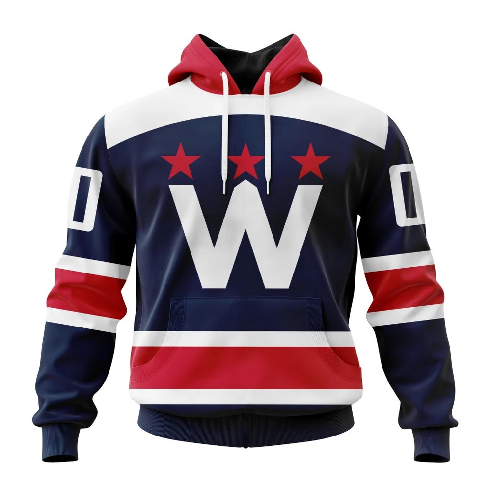 Washington Capitals Alternate Kits All Over Print Hoodie Style 33986