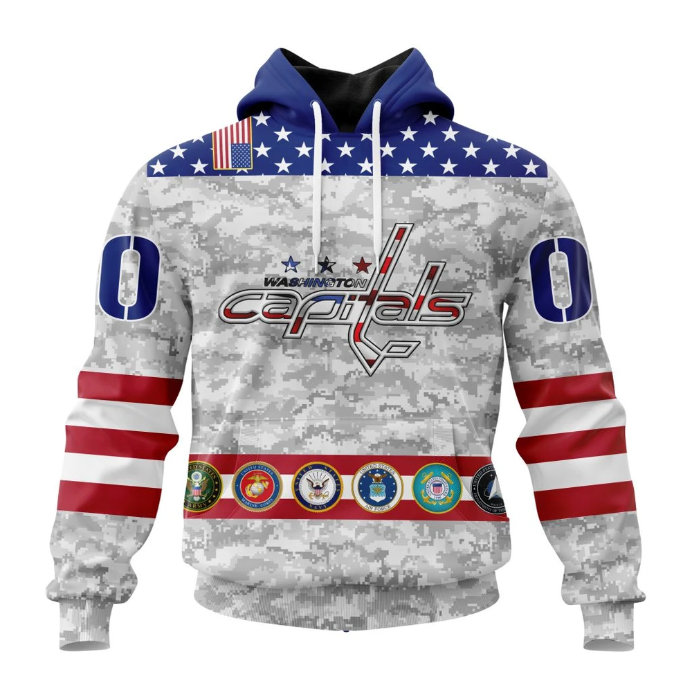 Washington Capitals Armed Forces Appreciation All Over Print Hoodie Style 47143