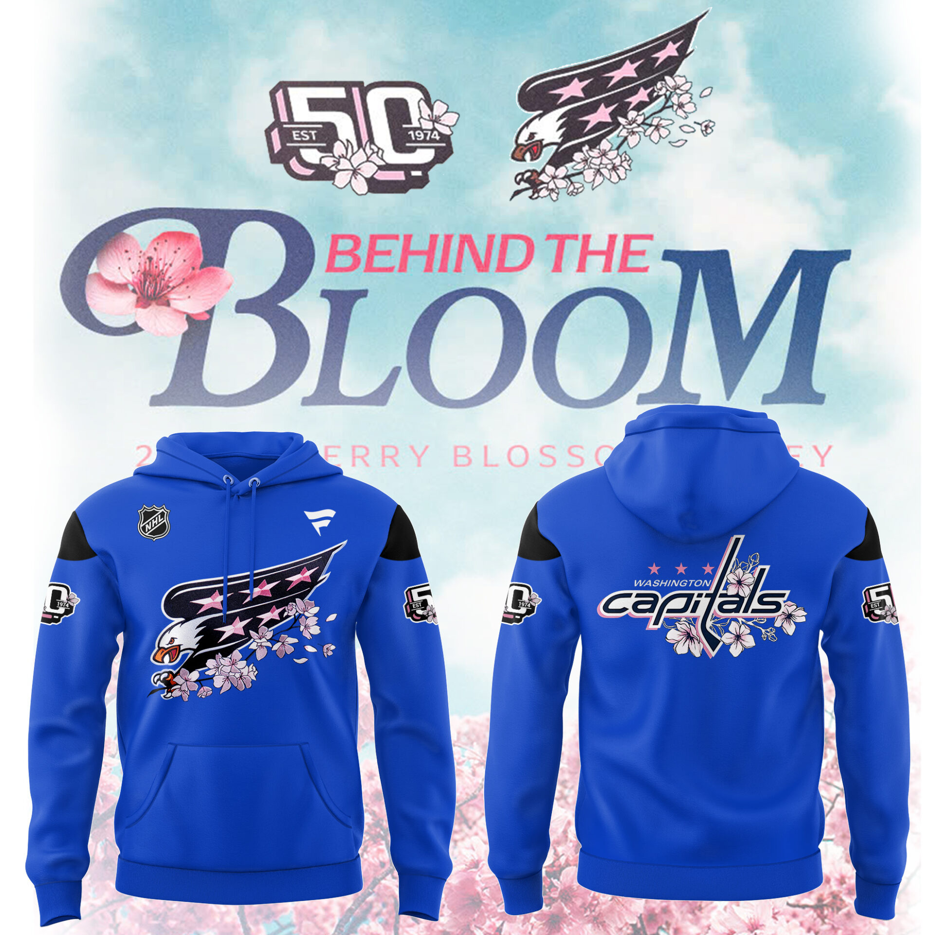Washington Capitals Behind The Bloom Hoodie Cool Gifts For Ice Hockey Players