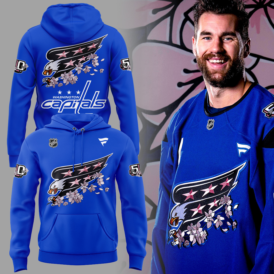 Washington Capitals Cherry Bloom 2025 Hoodie Best Gifts For Ice Hockey Lovers