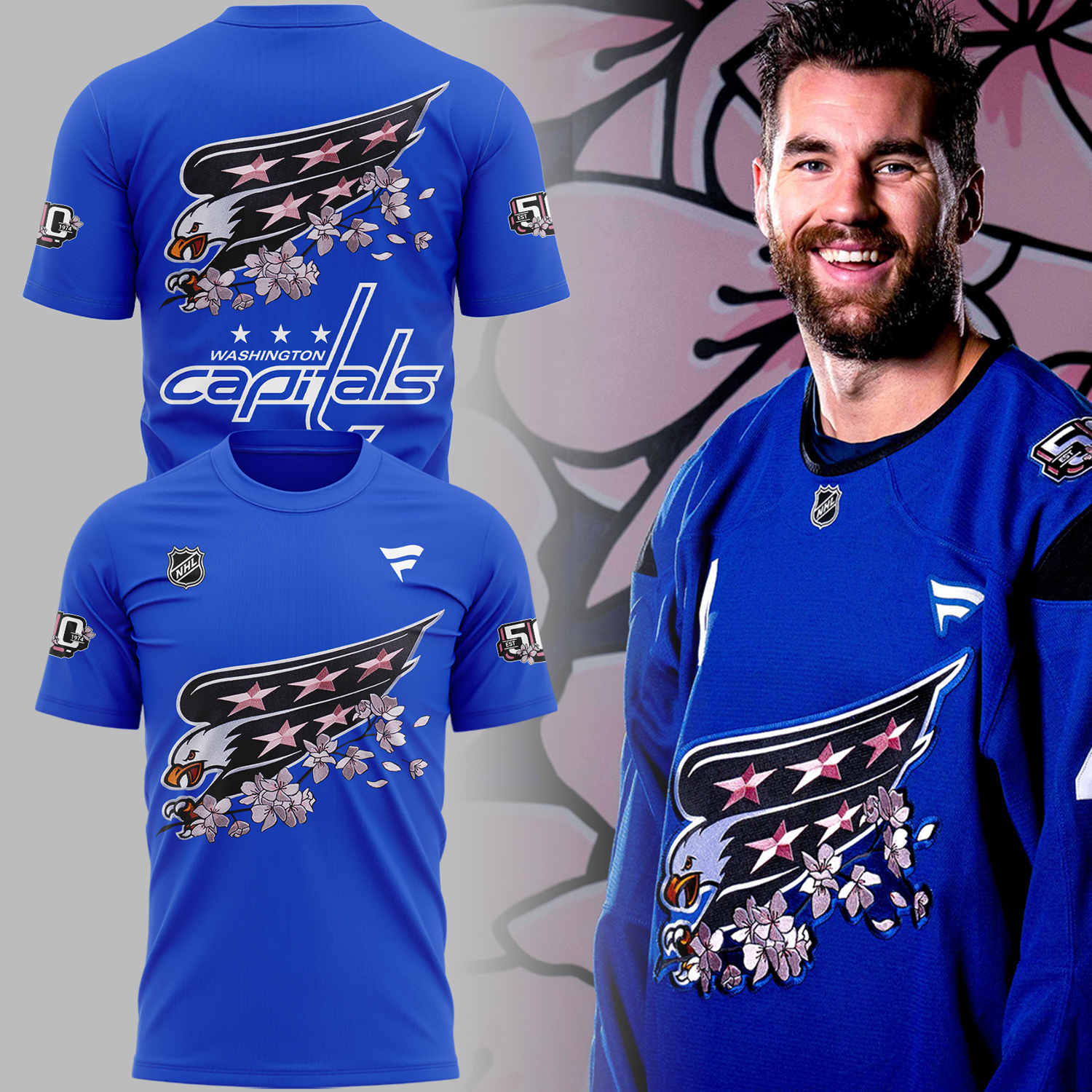 Washington Capitals Cherry Bloom 2025 T-Shirtenior Gifts For Ice Hockey Players Oregontrailrvpk Shirt