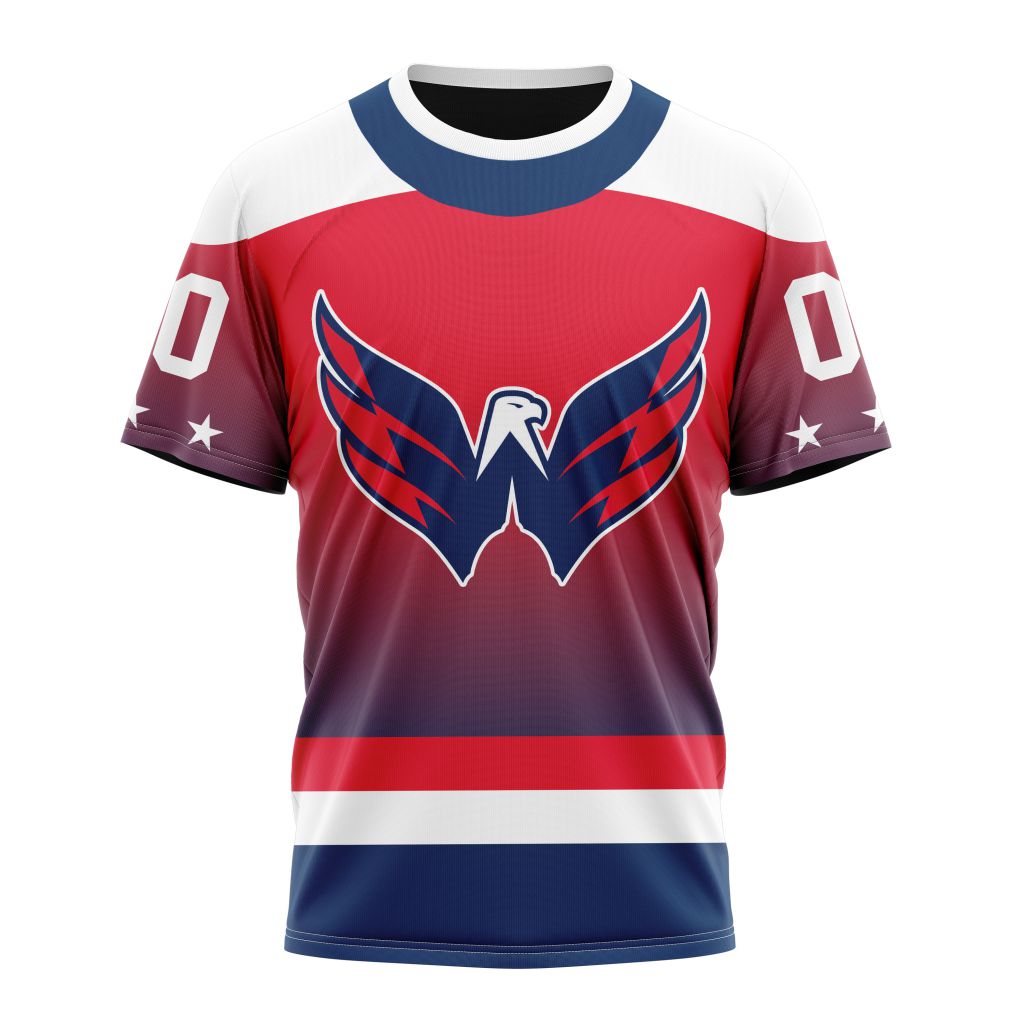Washington Capitals New Gradient Series Concept Personalized Name And Number T-Shirt Oregontrailrvpk Shirt