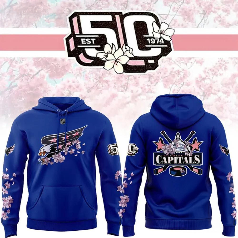 Washington Capitals NHL 2025 Cherry Blossom New Hoodie Gifts For Ice Hockey Fans