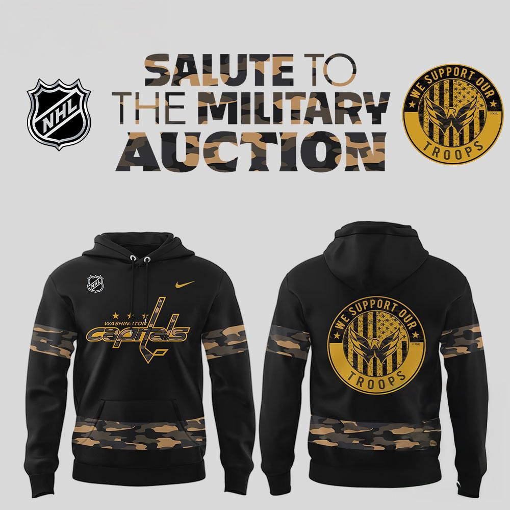 Washington Capitals Salute to Military 2025 NHL New Hoodie Good Gifts For Hockey Fans