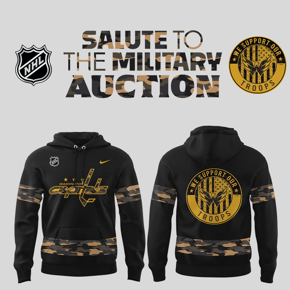 Washington Capitals Salute To Military Hoodie Best Ice Hockey Presents