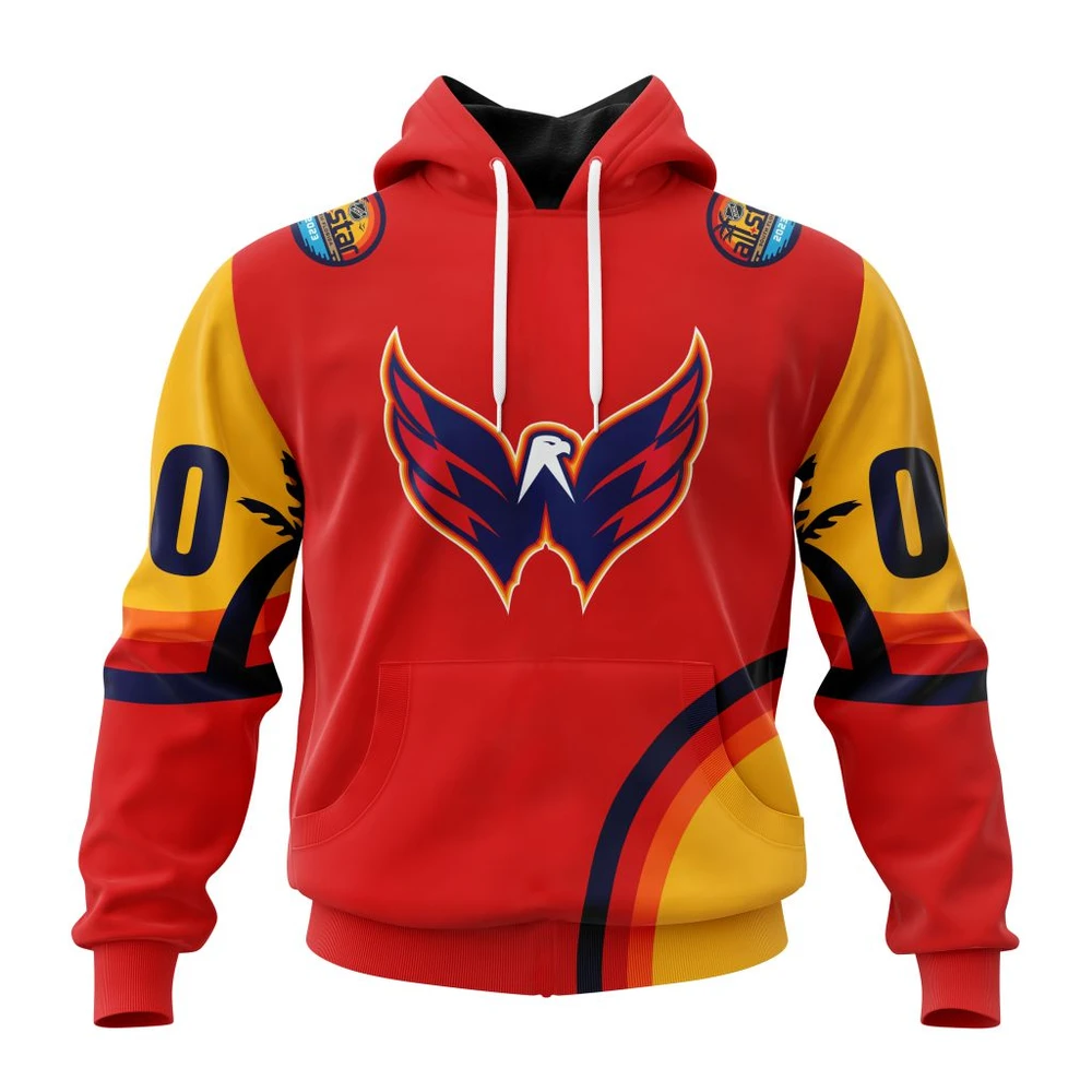 Washington Capitals Special All-Star Game Design With Florida Sunset All Over Print Hoodie Style 43804