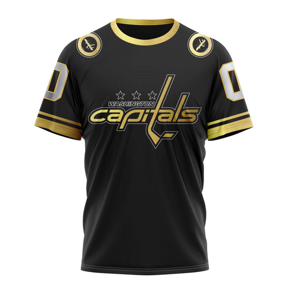 Washington Capitals Special Black And Gold Design 01 Personalized Name And Number T-Shirt Oregontrailrvpk Shirt