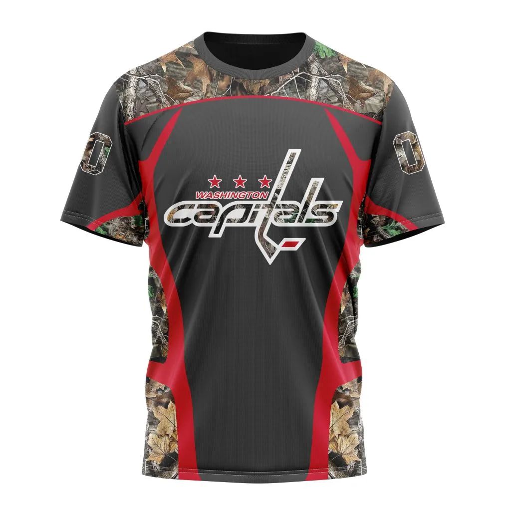 Washington Capitals Special Camo Hunting Design Personalized Name And Number T-Shirt Oregontrailrvpk Shirt