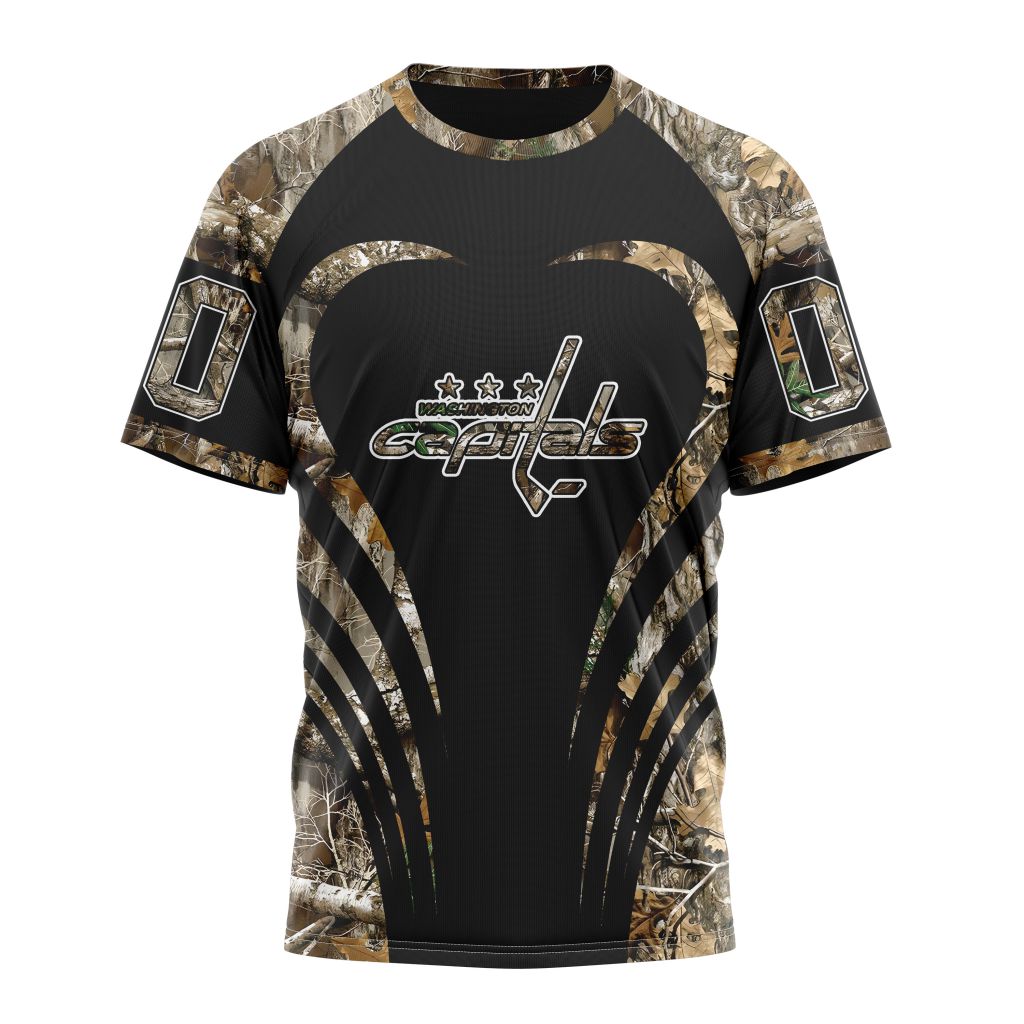 Washington Capitals Special Camo Hunting Personalized Name And Number T-Shirt Oregontrailrvpk Shirt