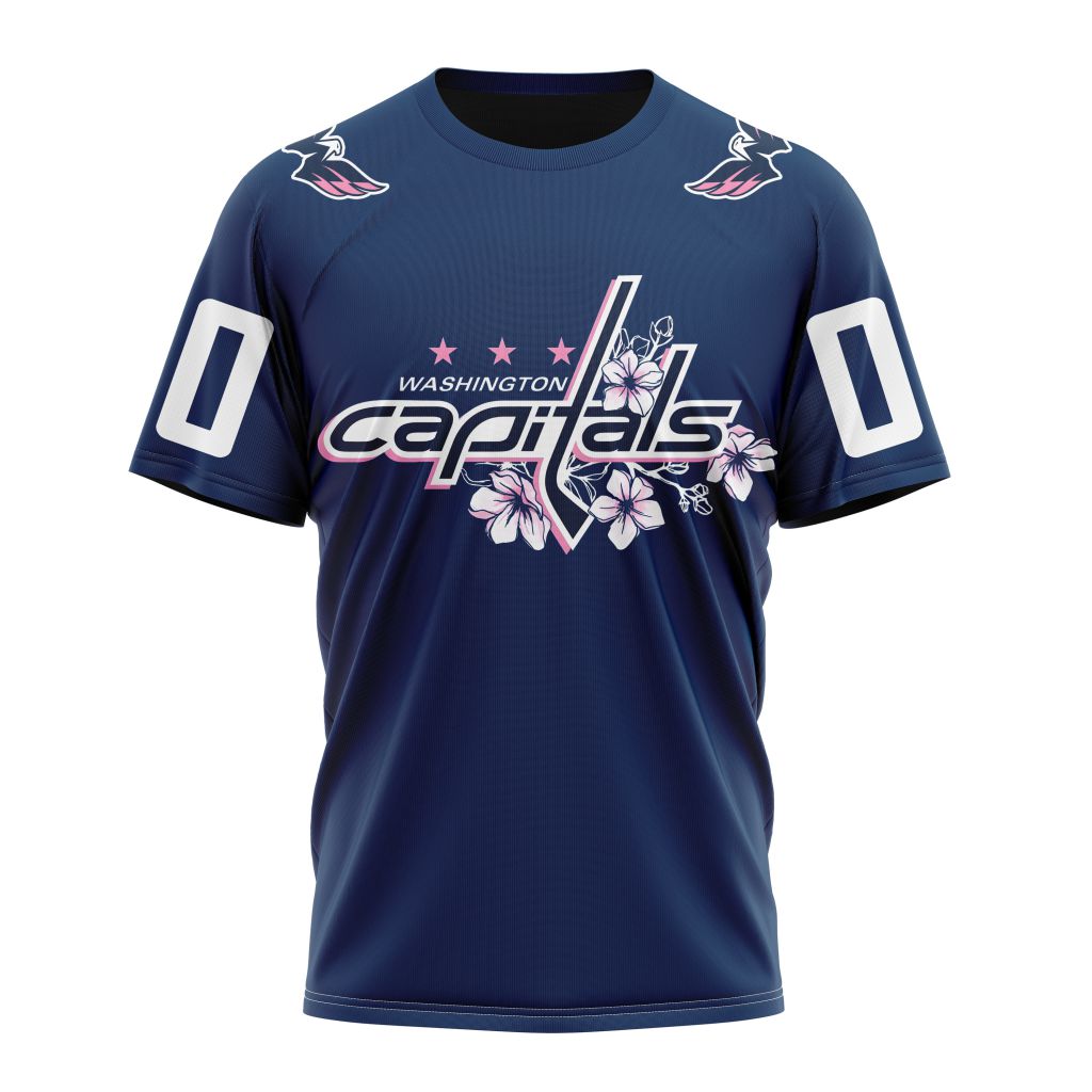 Washington Capitals Special Cherry Blossom 2023 Personalized Name And Number T-Shirt Oregontrailrvpk Shirt