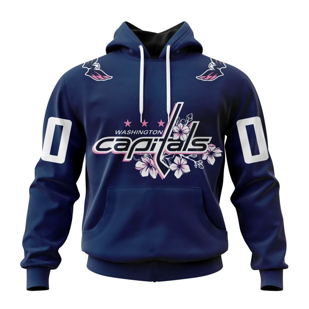 Washington Capitals Special Cherry Blossom All Over Print Hoodie Style 57715
