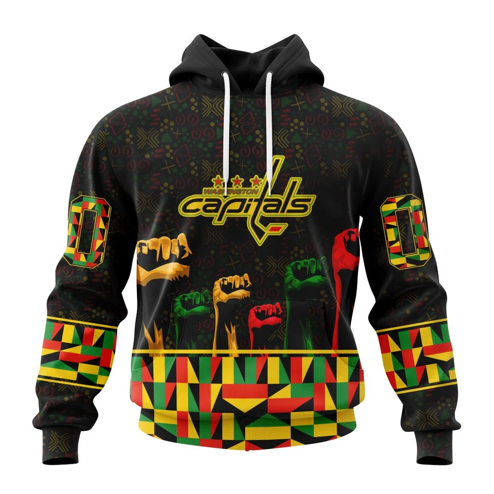 Washington Capitals Special Design Celebrate Black History Month All Over Print Hoodie Style 71933