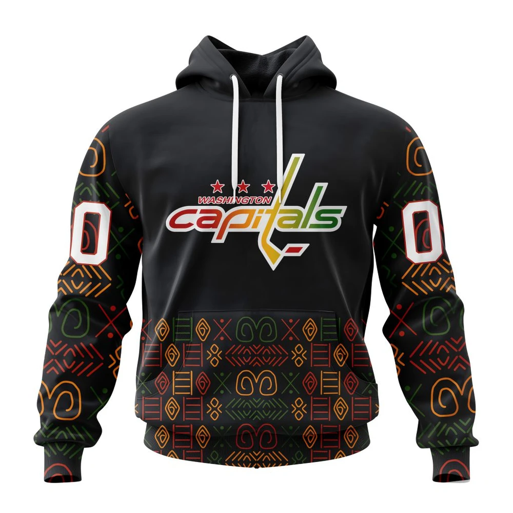 Washington Capitals Special Design For Black History Month All Over Print Hoodie Style 73794