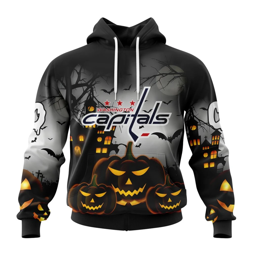 Washington Capitals Special Design For Halloween All Over Print Hoodie Style 73550