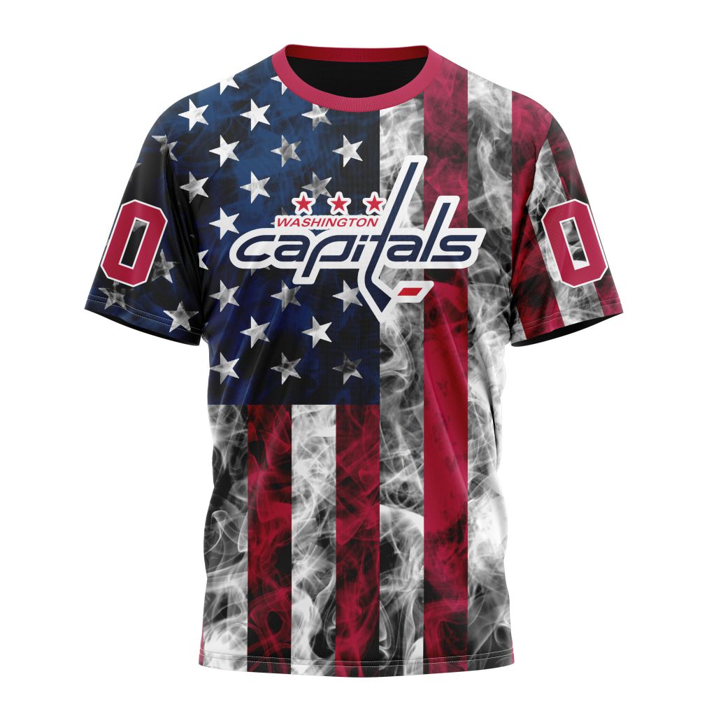 Washington Capitals Special Design For Independence Day The Fourth Of July 01 Personalized Name And Number T-Shirt Oregontrailrvpk Shirt