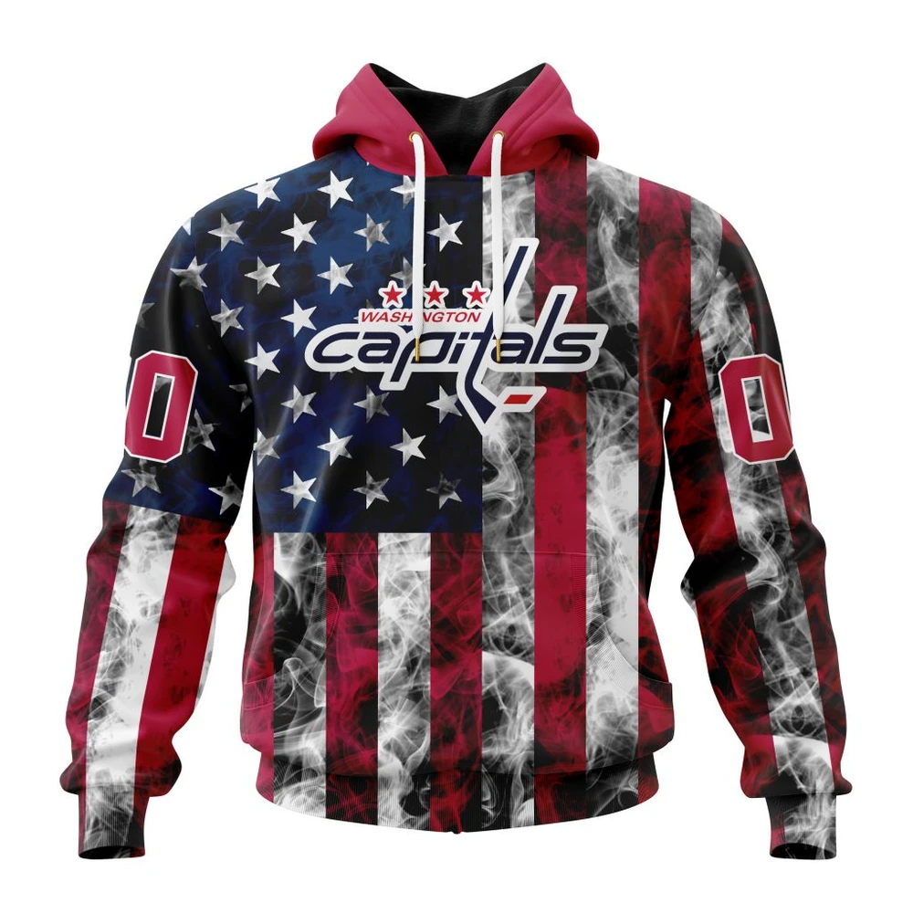 Washington Capitals Special Design For Independence Day The Fourth Of July All Over Print Hoodie Style 98920